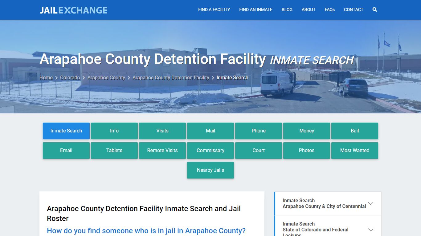 Arapahoe County Detention Facility Inmate Search - Jail Exchange